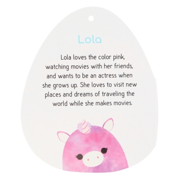 12" Monogrammed 'P' Lola the Unicorn Squishmallows - Picture 12 of 12